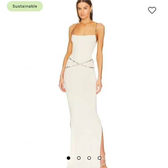 Aya Muse Dresses | Aya Muse Matsu Embellished Knit Dress | Color: White | Size: L | Erawson7's Closet